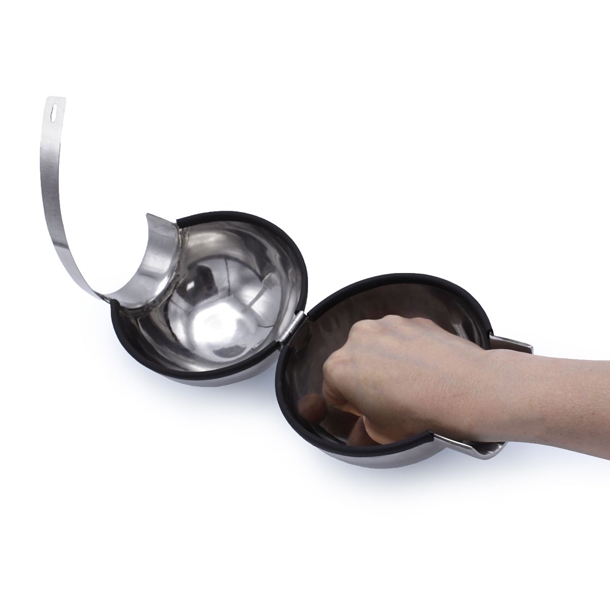 Closed Handcuffs -  Stainless Steel Globes