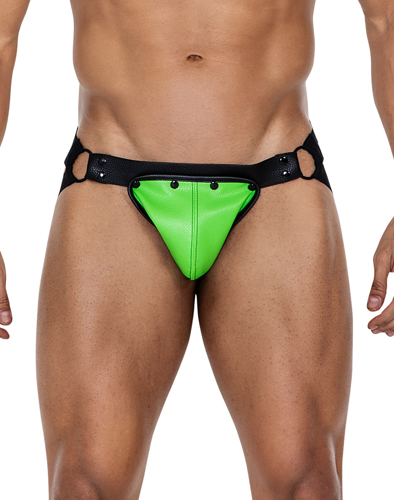 Jockstrap schwarz - radiant blue - amazing green