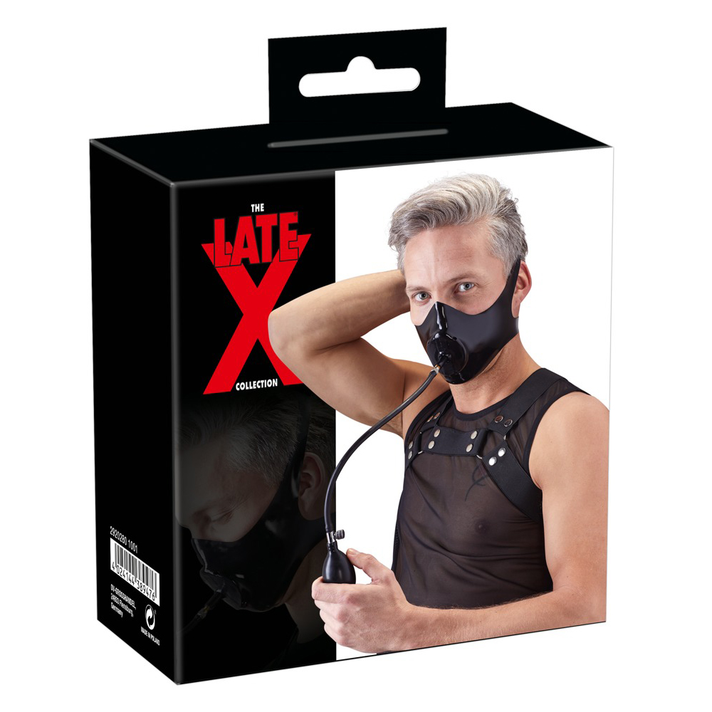 Latex-Pumpknebel-Maske