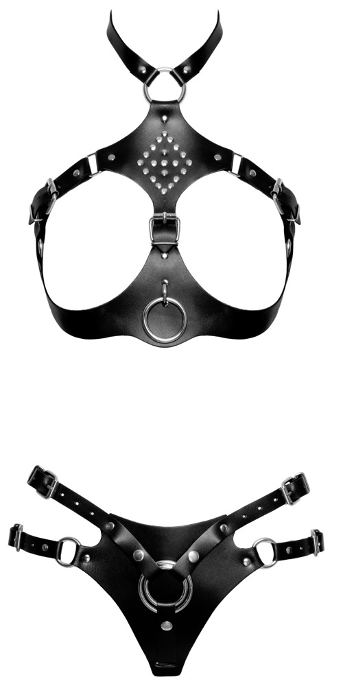 ZADO-FETISHLINE - Harness-Set aus Leder