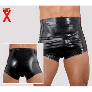 Schwarzer Windelslip aus Latex mit taillenhohem Schnitt