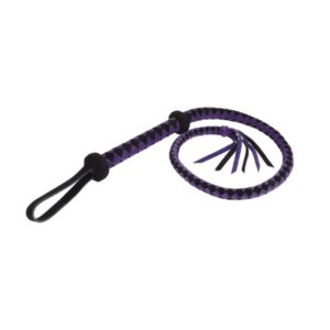 Kurze arabische Peitsche in Violett und Schwarz